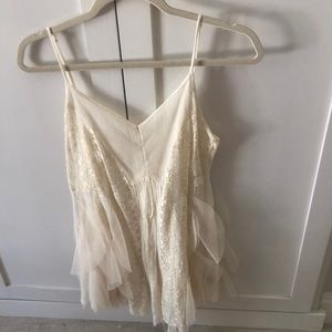 Free people cream lace tunic